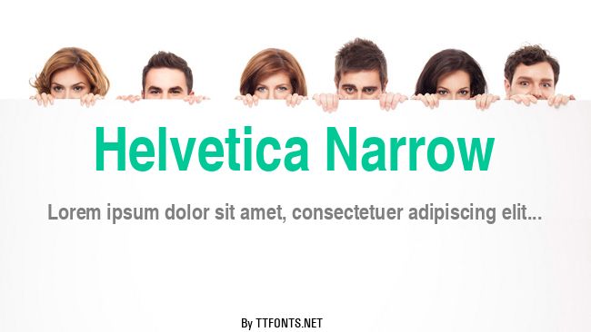 Helvetica Narrow example